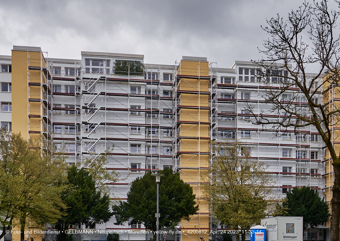24.04.2023 - Baustelle der Großsanierung Kurt-Eisner-Straße in Neuperlach